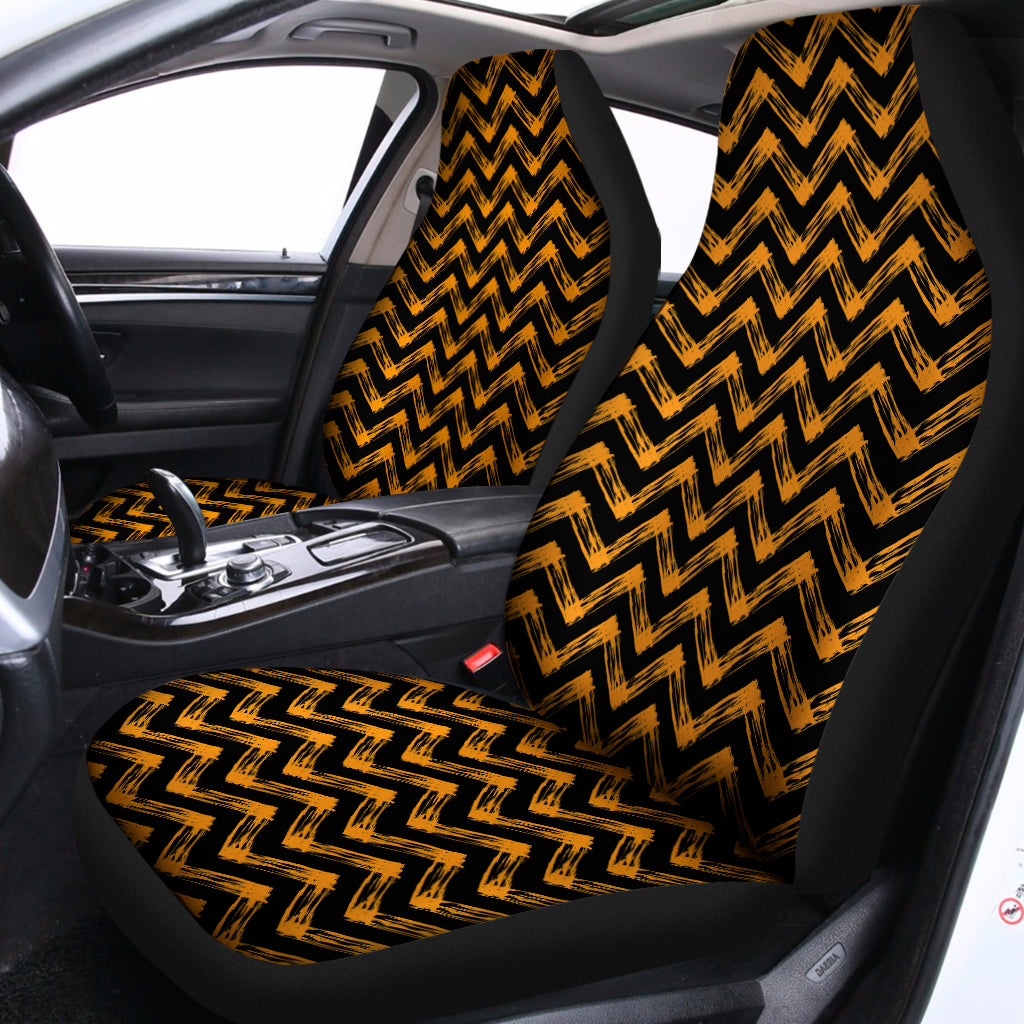 Halloween Chevron Pattern Print Universal Fit Car Seat Covers