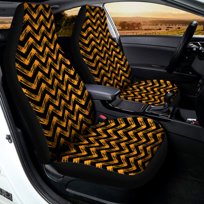 Halloween Chevron Pattern Print Universal Fit Car Seat Covers