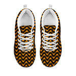 Halloween Chevron Pattern Print White Sneakers