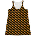 Halloween Chevron Pattern Print Women's Racerback Tank Top