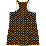Halloween Chevron Pattern Print Women's Racerback Tank Top