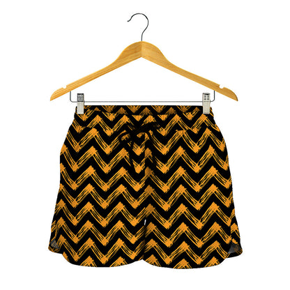 Halloween Chevron Pattern Print Women's Shorts