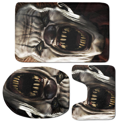 Halloween Clown Print 3 Piece Bath Mat Set