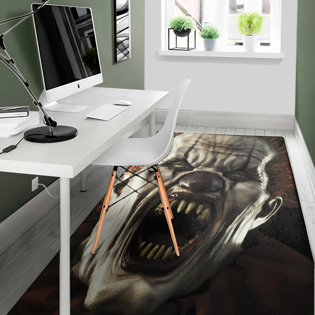 Halloween Clown Print Area Rug
