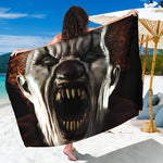 Halloween Clown Print Beach Sarong Wrap