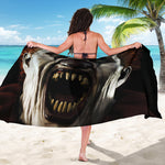 Halloween Clown Print Beach Sarong Wrap