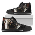 Halloween Clown Print Black High Top Sneakers