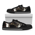Halloween Clown Print Black Low Top Sneakers