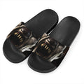 Halloween Clown Print Black Slide Sandals