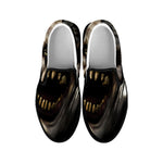 Halloween Clown Print Black Slip On Shoes