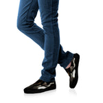 Halloween Clown Print Black Slip On Shoes