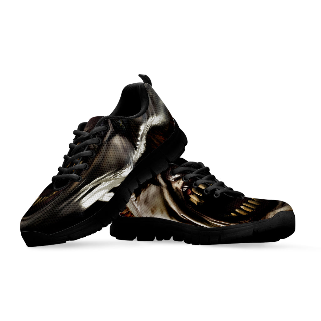 Halloween Clown Print Black Sneakers
