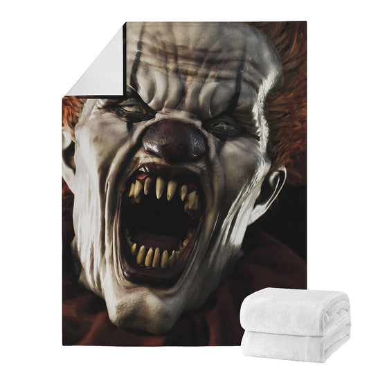 Halloween Clown Print Blanket