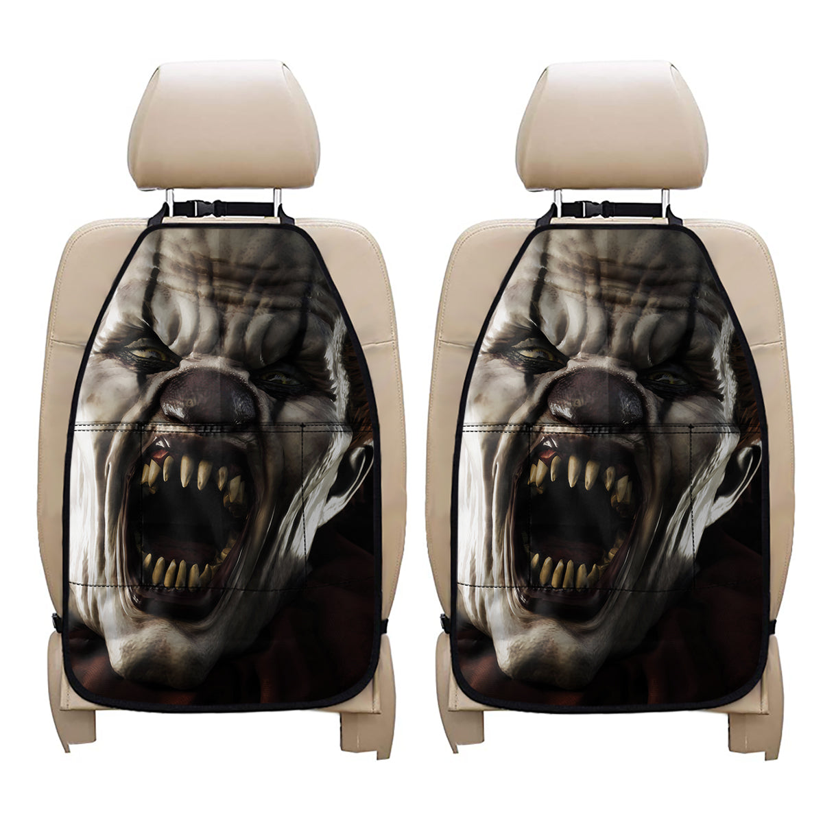 Halloween Clown Print Car Seat Organizers