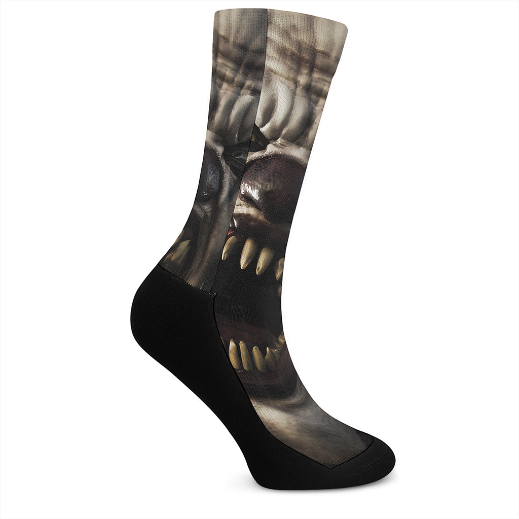 Halloween Clown Print Crew Socks