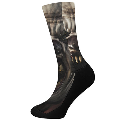 Halloween Clown Print Crew Socks