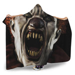 Halloween Clown Print Hooded Blanket