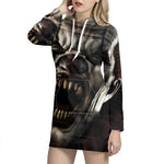 Halloween Clown Print Hoodie Dress