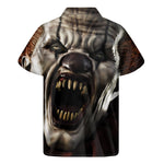 Halloween Clown Print Men's Short Sleeve Shirt