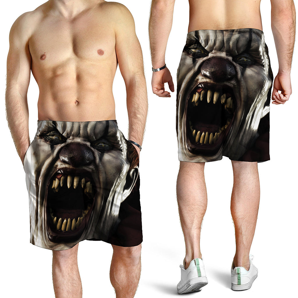 Halloween Clown Print Men's Shorts