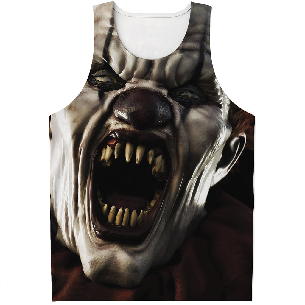 Halloween Clown Print Men's Tank Top