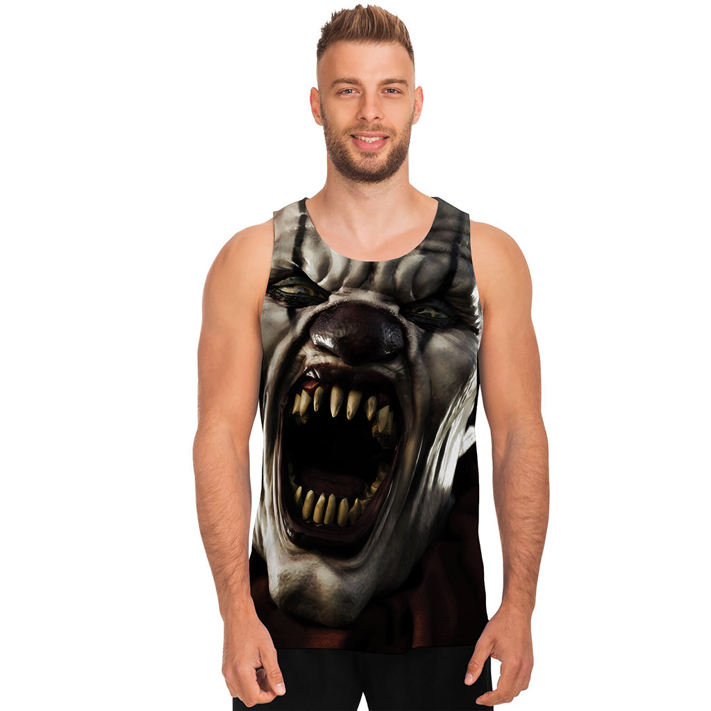Halloween Clown Print Men's Tank Top
