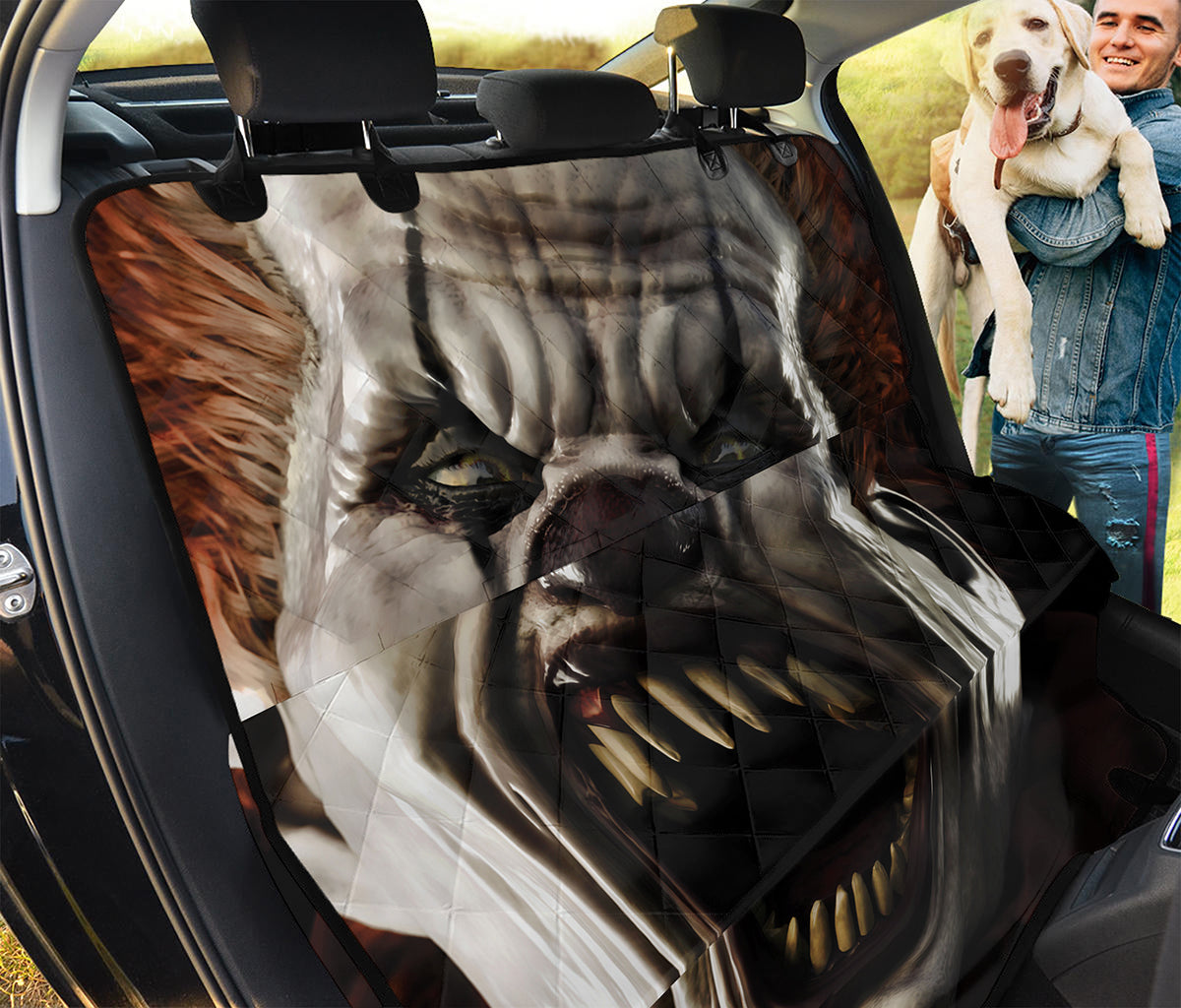 Halloween Clown Print Pet Car Back Seat Cover