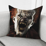 Halloween Clown Print Pillow Cover