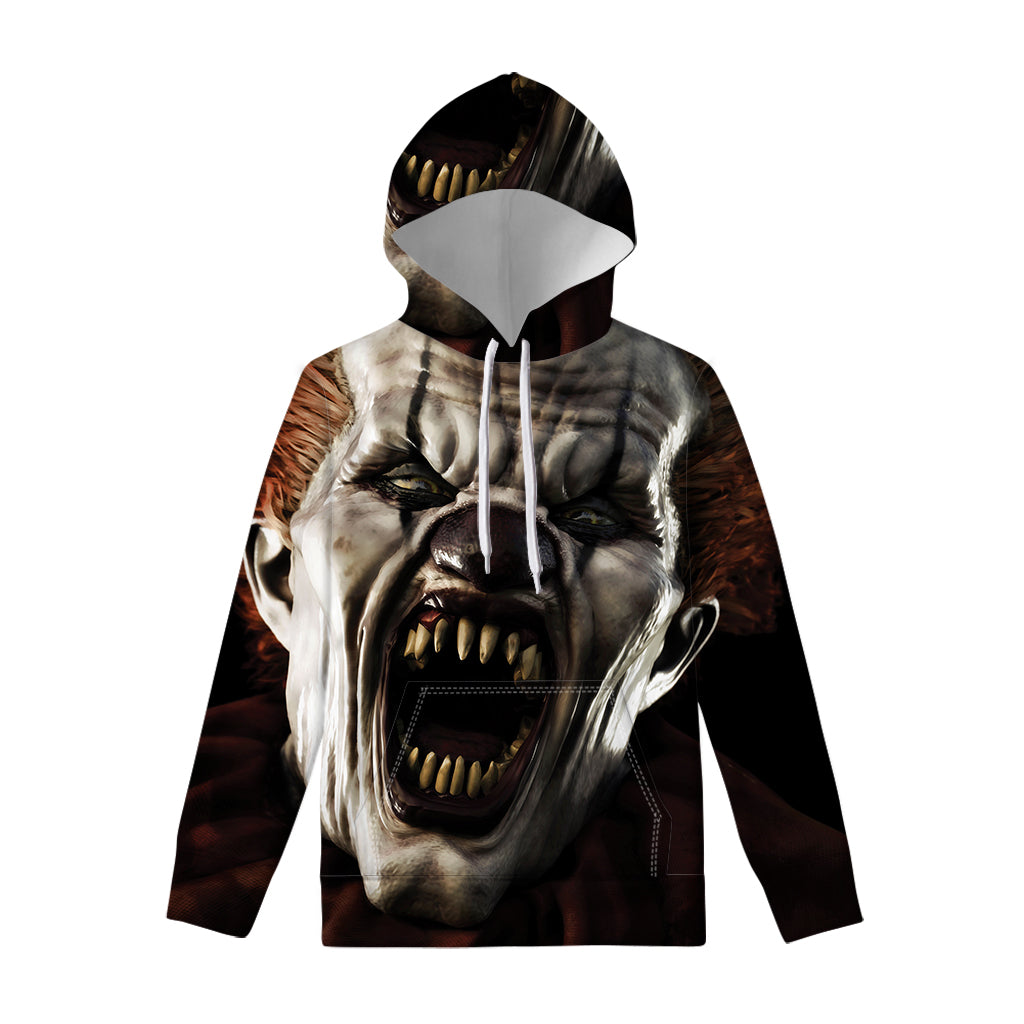 Halloween Clown Print Pullover Hoodie