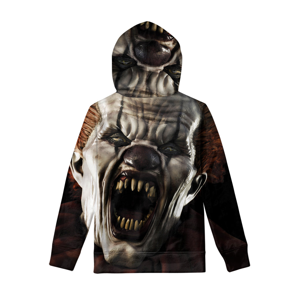 Halloween Clown Print Pullover Hoodie
