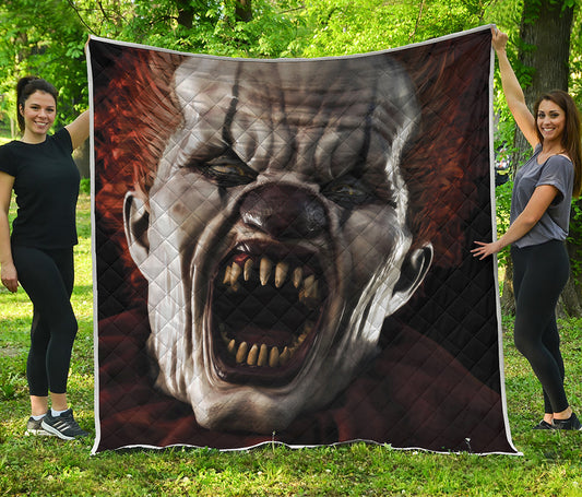 Halloween Clown Print Quilt