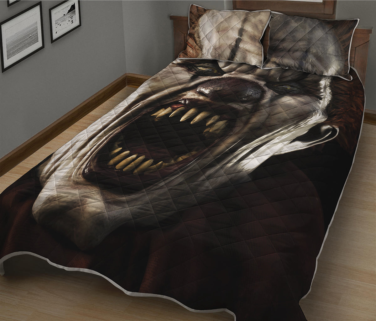 Halloween Clown Print Quilt Bed Set