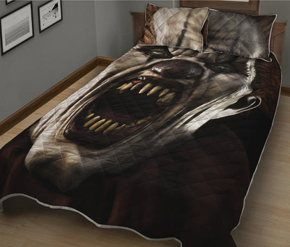 Halloween Clown Print Quilt Bed Set