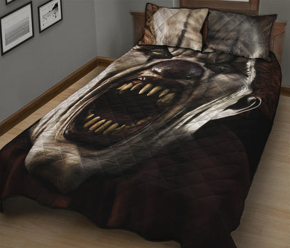 Halloween Clown Print Quilt Bed Set