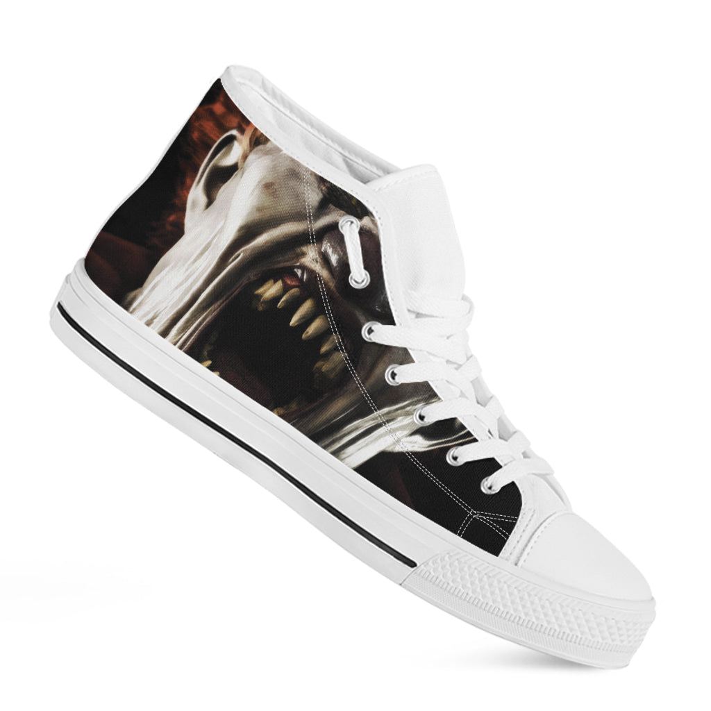 Halloween Clown Print White High Top Shoes