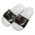Halloween Clown Print White Slide Sandals