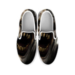 Halloween Clown Print White Slip On Shoes