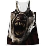 Halloween Clown Print Women's Racerback Tank Top