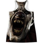 Halloween Clown Print Women's Racerback Tank Top