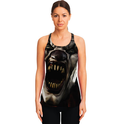 Halloween Clown Print Women's Racerback Tank Top