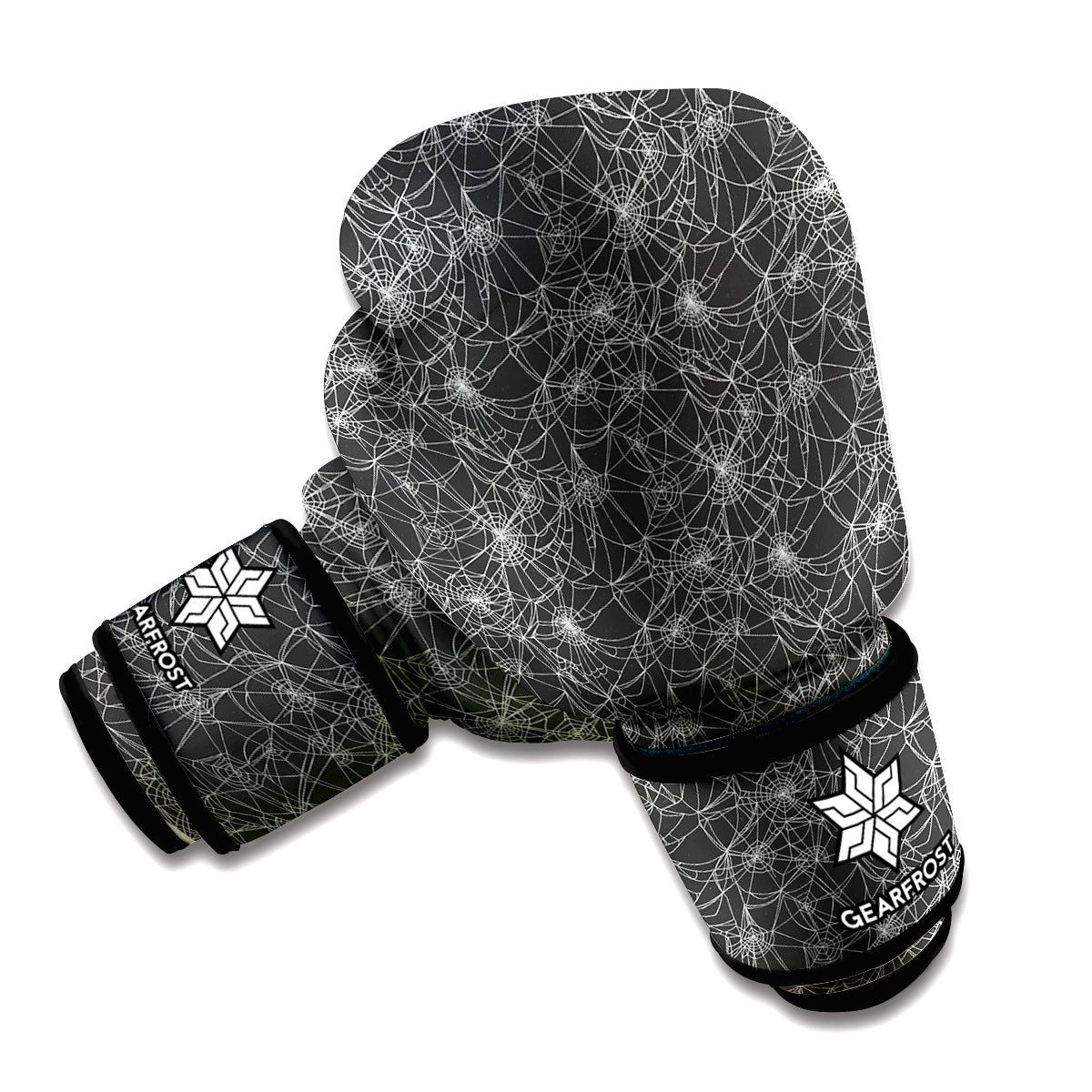 Halloween Cobweb Pattern Print Boxing Gloves