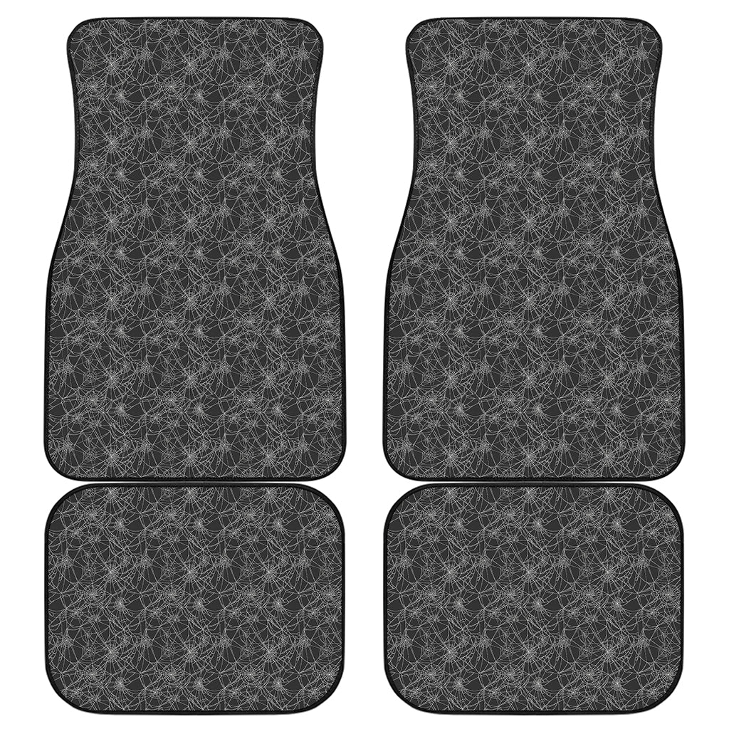 Halloween Cobweb Pattern Print Front and Back Car Floor Mats