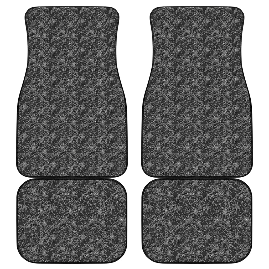 Halloween Cobweb Pattern Print Front and Back Car Floor Mats