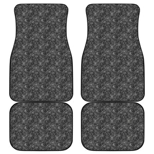 Halloween Cobweb Pattern Print Front and Back Car Floor Mats