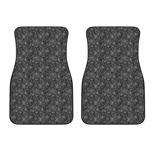 Halloween Cobweb Pattern Print Front Car Floor Mats
