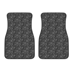 Halloween Cobweb Pattern Print Front Car Floor Mats