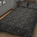 Halloween Cobweb Pattern Print Quilt Bed Set