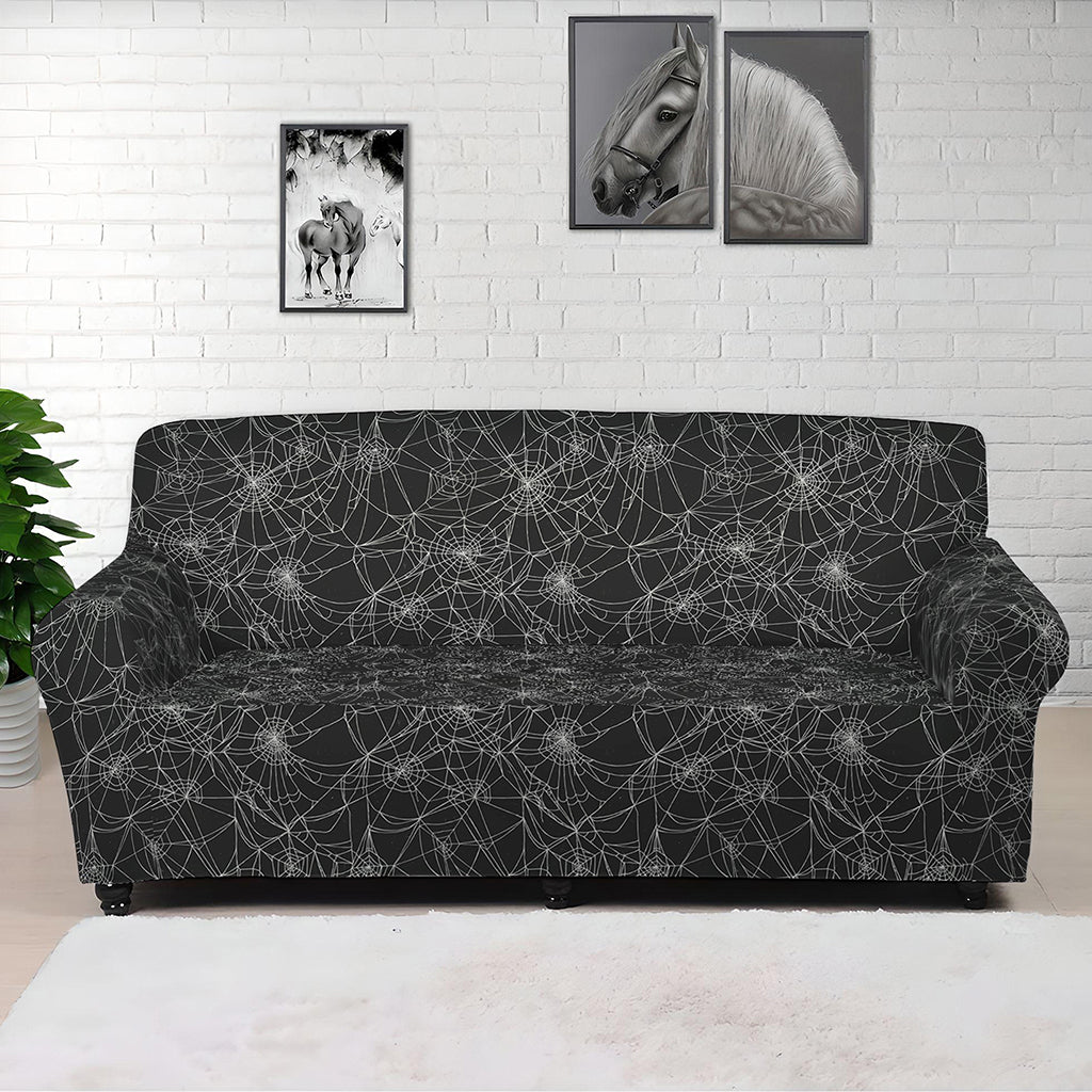 Halloween Cobweb Pattern Print Sofa Cover