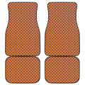 Halloween Cross Pattern Print Front and Back Car Floor Mats