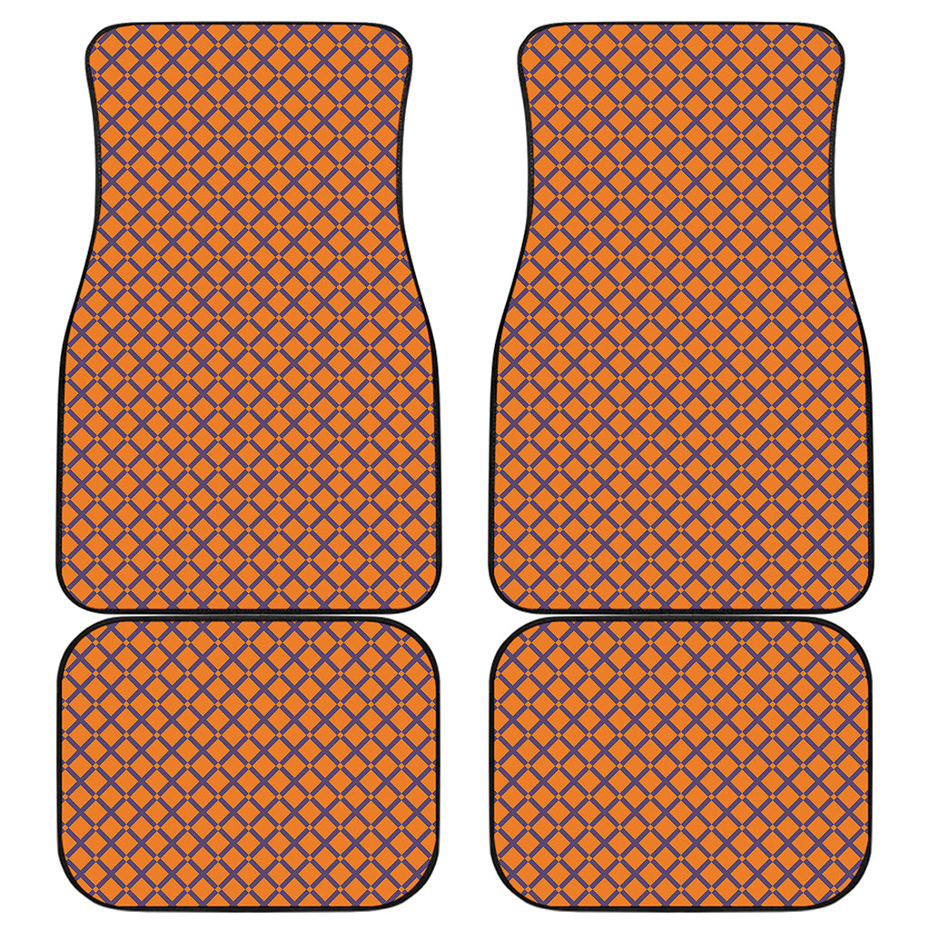 Halloween Cross Pattern Print Front and Back Car Floor Mats